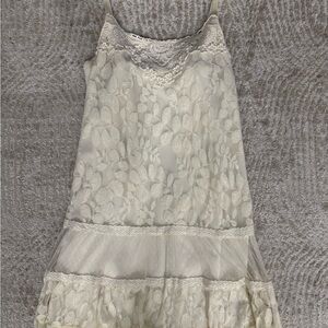 Forever 21 Cream Lace Slip Dress